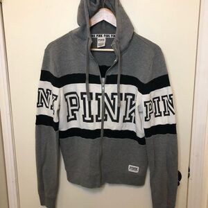 Victoria's Secret Gray and Black Hoodie